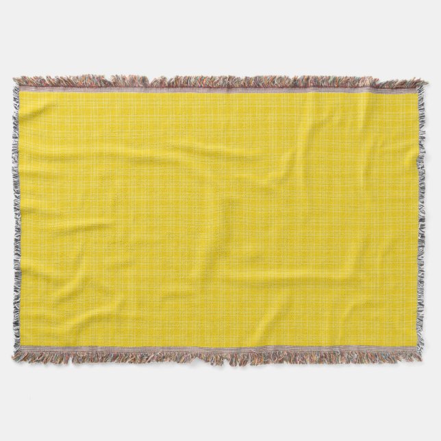 Couverture tissée jaune affichée horizontalement  (Devant)
