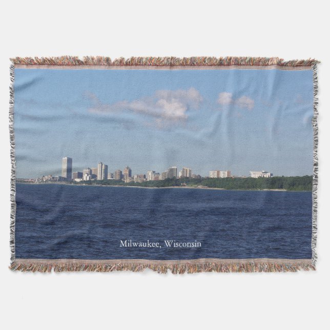 couverture tissée Milwaukee Skyline (Devant)