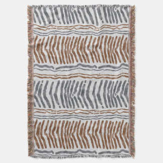 Couverture tissée moderne grise marron
