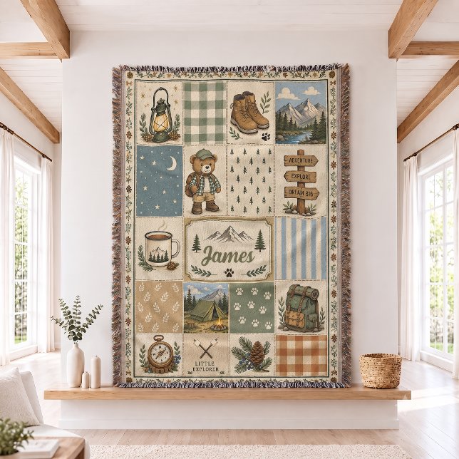 Couverture tissée personnalisée pour petit explora (Créateur téléchargé)
