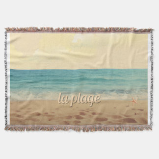 Couverture Tissée Plage Tropicale