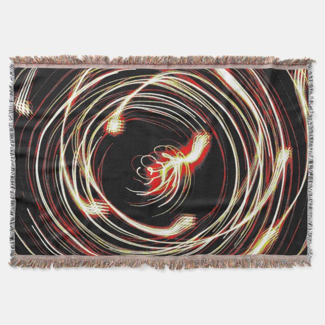 Couverture tissée premium à motif tourbillonnant (Devant)