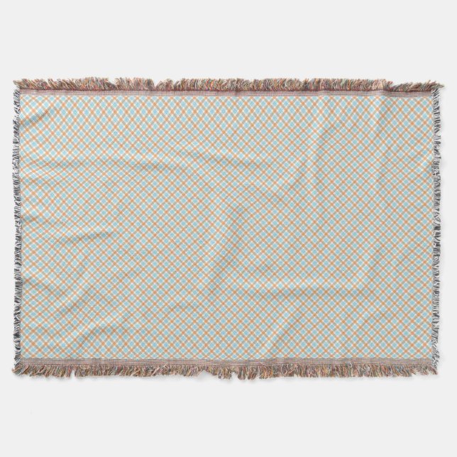 Couverture tissée présentée dans deux orientations (Devant)