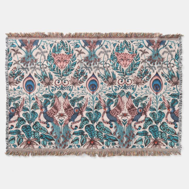 Couverture Tissu animal inspiré par la chinoiserie exotique (Devant)