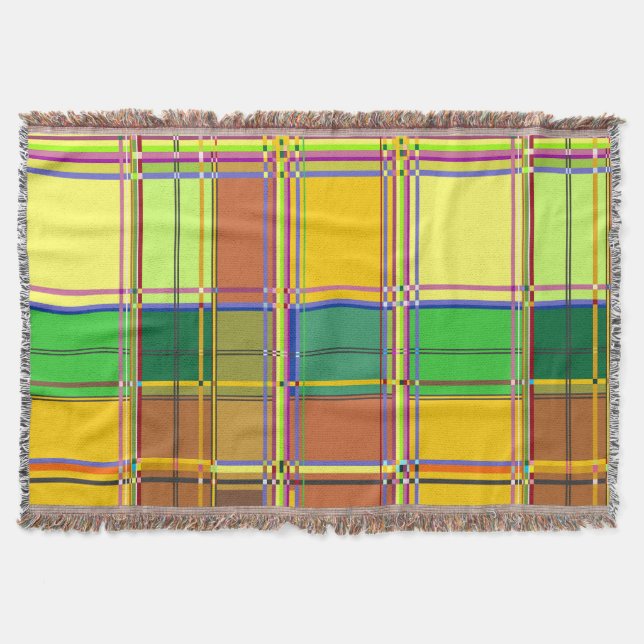Couverture Tissu coloré des Caraïbes Madras Tartan (Devant)