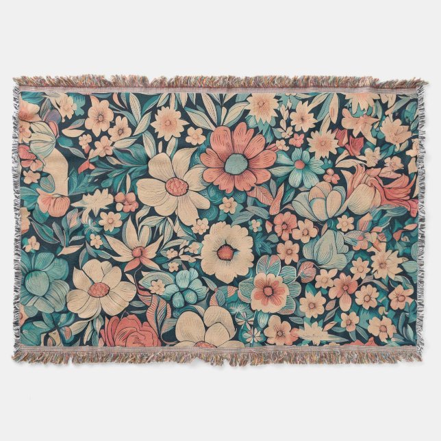 Couverture Tissu de fleurs bohème (Devant)