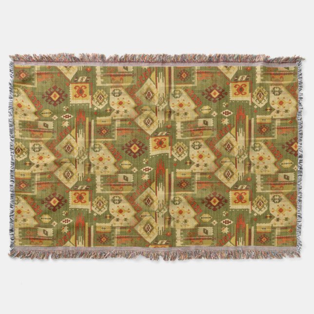 Couverture tissu tribal amérindien I + vos idées (Devant)