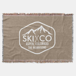 Couverture Toile de jute rustique d'Aspen le Colorado de