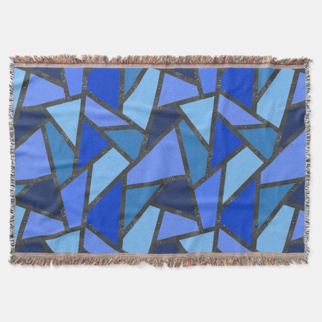 Couverture Tons de motif en vitrail bleu (Devant)