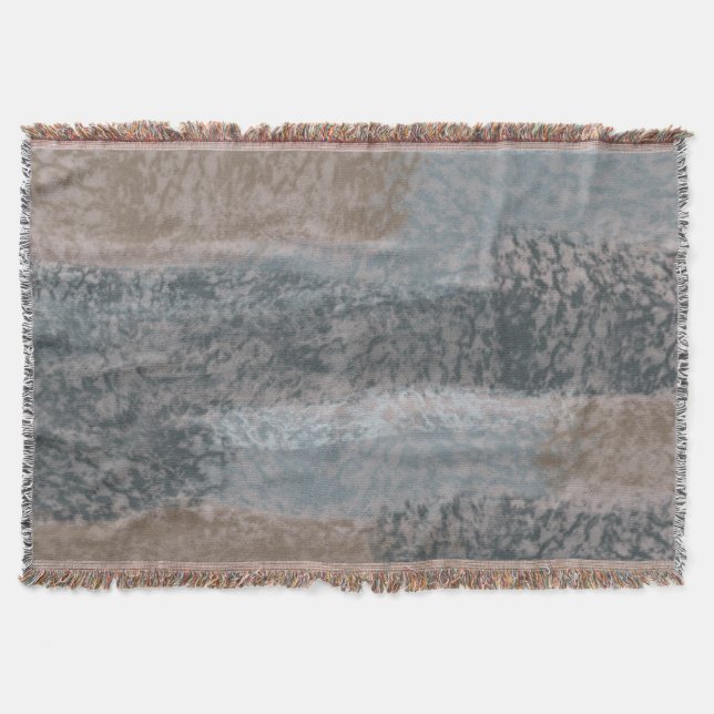 Couverture Tons doux Abstraits gris Beige Acier Bleu & Brown (Devant)