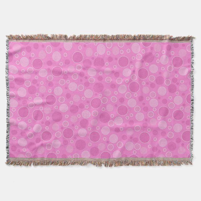 Couverture Tons rose Lilac avec pois dans les années 60 rétro (Devant)