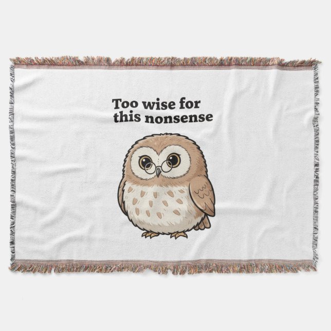 Couverture "Too Wise For This Nonsense" Wise Owl Design (Devant)