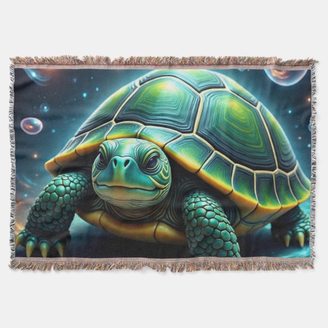 Couverture Tortue de mer galactique verte (Devant)