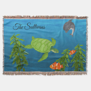 Couverture Tortue verte, sous la mer