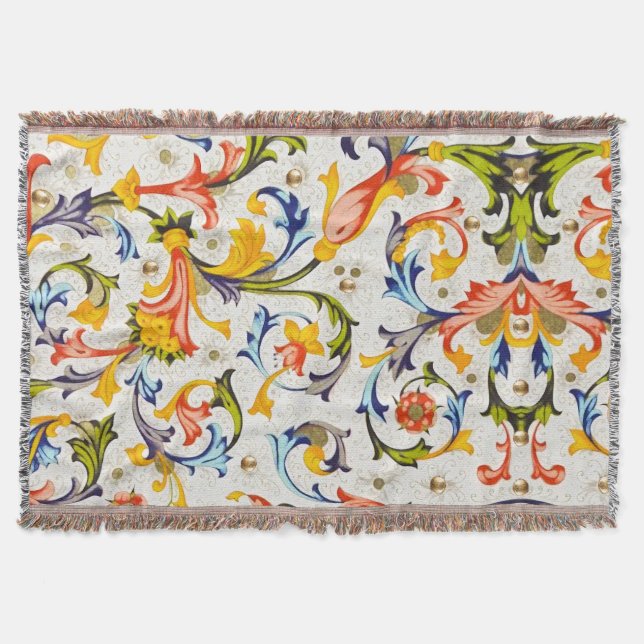 COUVERTURE TOURBILLONS FLORAUX DE LA RENAISSANCE FLORENTINE,F (Devant)