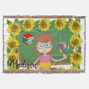 Couverture Tournesol Enseignant Jeter Blanket