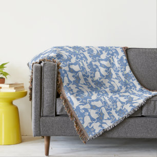 Couverture Tous les chats motif.w.bx4 L Bleu BG