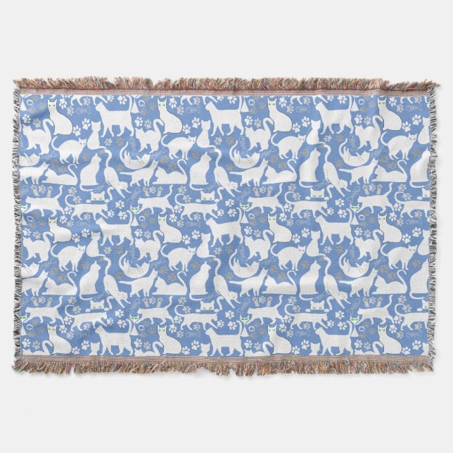 Couverture Tous les chats motif.w.bx4 L Bleu BG (Devant)