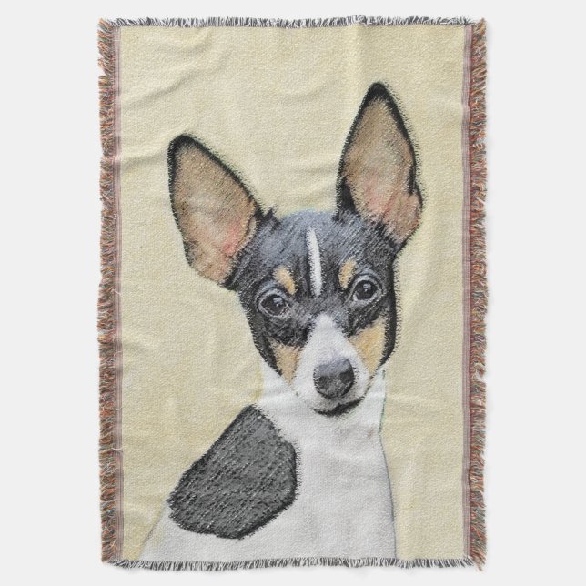 Couverture Toy Fox Terrier Peinture - Cute Original Chien Art (devant Vertical)