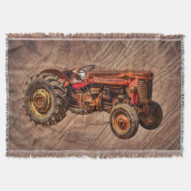 Couverture Tracteur rouge antique (Devant)