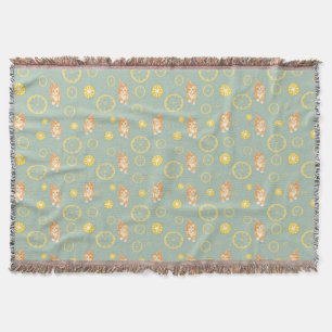 Couverture tranche de citron et motif de chat