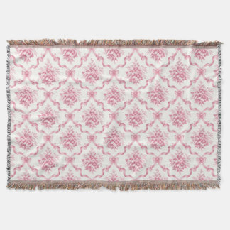 Couverture Treillis de ruban français rose Bouquet floral en
