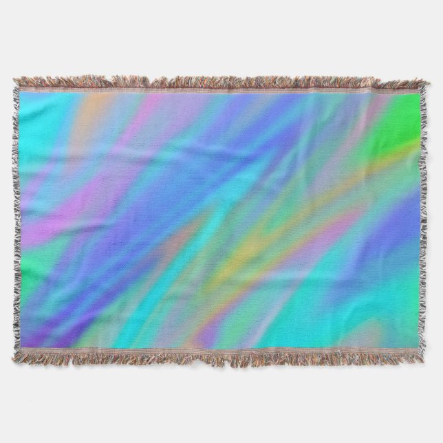 Couverture Trendy luxe vert bleu violet faux holographique (Devant)