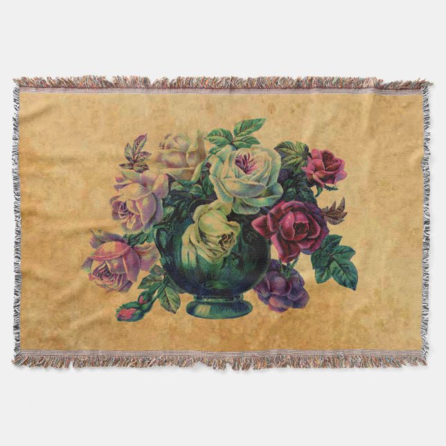 Couverture Très Élégantes Roses Vintage (Devant)