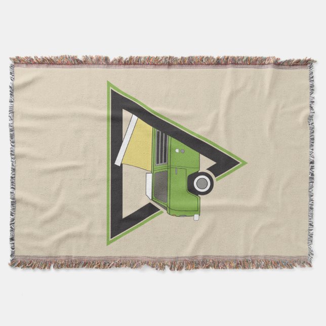 Couverture triangle classique camper vert camper van (Devant)