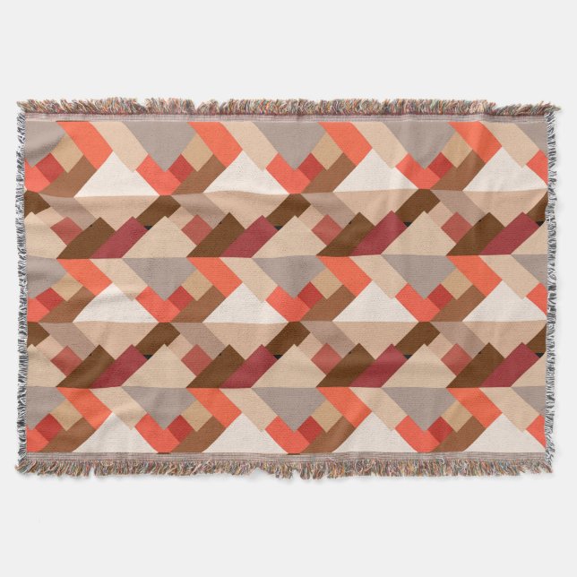 Couverture Triangles Abstraits modernes, Brown, Taupe et Oran (Devant)