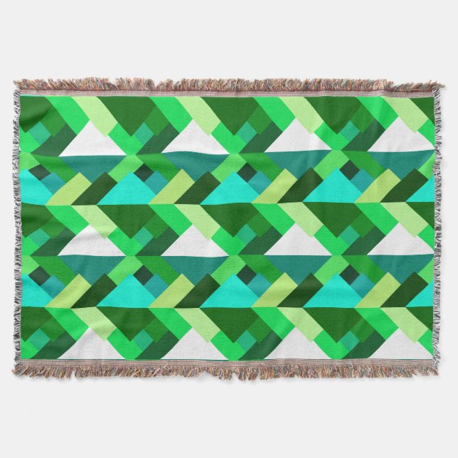 Couverture Triangles Abstraits modernes, Emerald Green et Aqu (Devant)