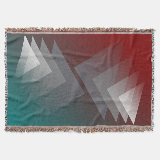 Couverture Triangles gris sur burgundy sarcelle (Devant)