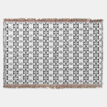Tribal géométrique noir et blanc