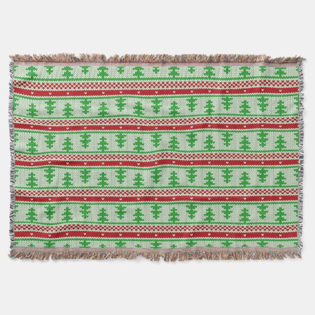 Couverture Tricot de Noël sans couture motif 2 + vos idées (Devant)