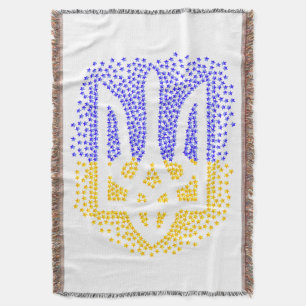 Couverture Trident heraldique ukrainien tryzub étoiles disper