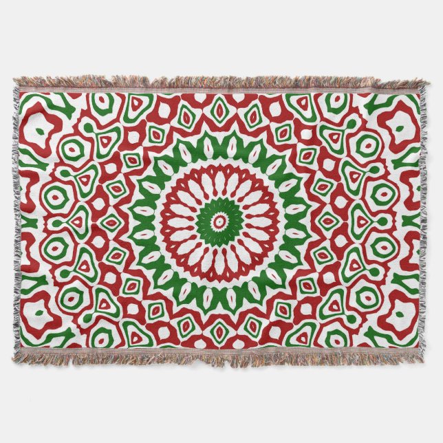 Couverture Trippy Hippie Groovy Boho Funky Noël Mandala (Devant)