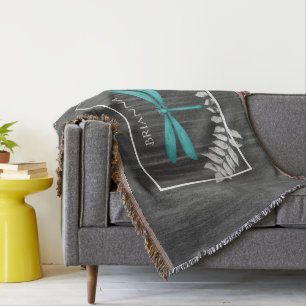Couverture Turquoise Lingette Rustique Personnalisée Lingette
