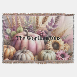 Couverture Typographie texte Automne citrouille aquarelle