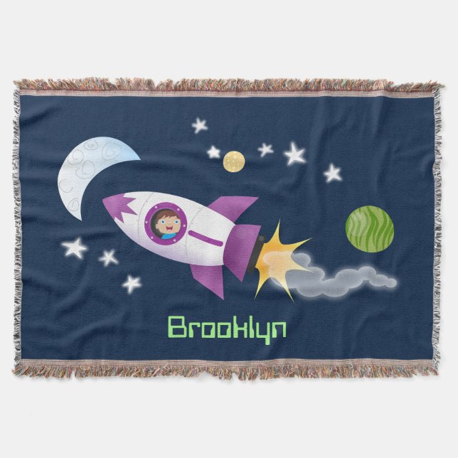 Couverture Un adorable vaisseau-fusée dans l'espace dessin an (Devant)