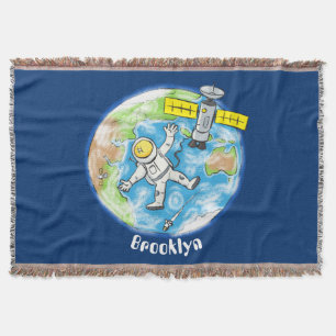 Couverture Un astronaute amusant dans l'espace et la bande de