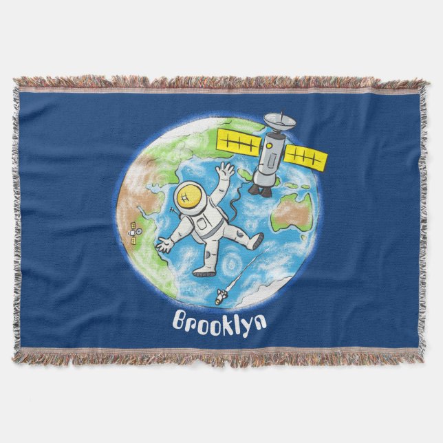 Couverture Un astronaute amusant dans l'espace et la bande de (Devant)