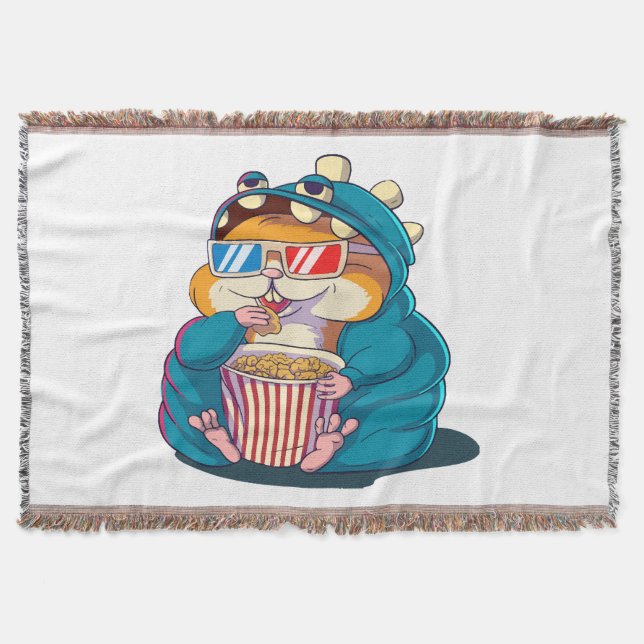 Couverture Un hamster drôle portant des lunettes mange du pop (Devant)