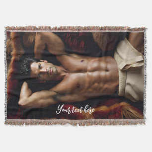Couverture Un homme sur un tapis en peau de ours