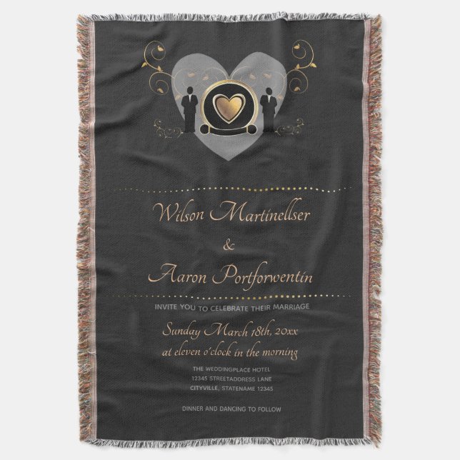 Couverture Un mariage entre hommes de coeur d'or Invitation à (devant Vertical)