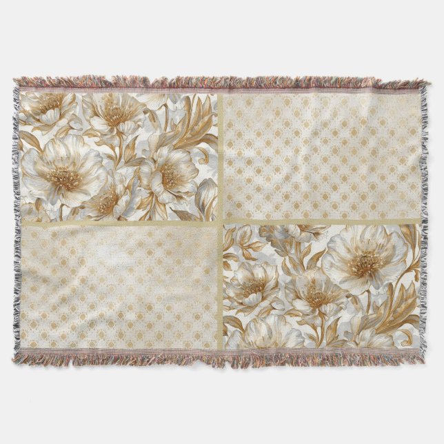 Couverture Une belle combinaison de fleurs, art de points dor (Devant)