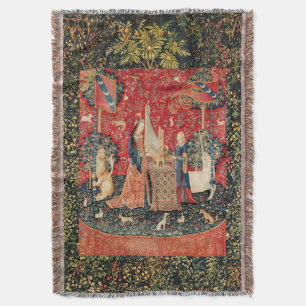 COUVERTURE UNICORN ET DAME JOUER ORGE AVEC ANIMAUX