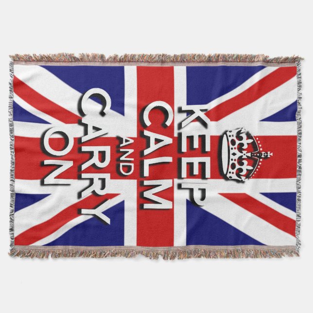 Couverture Union Jack gardez votre calme et continuez (Devant)