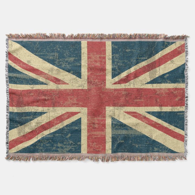 Couverture Union Jack Vintage en détresse (Devant)