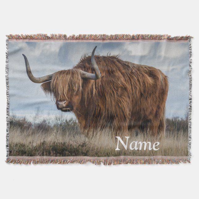 Couverture Vache écossaise haute gamme personnalisée (Devant)