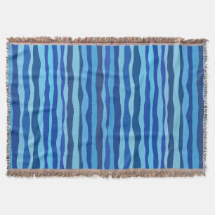 Couverture Vagues de bleu cyan marine cobalt bleu ciel 